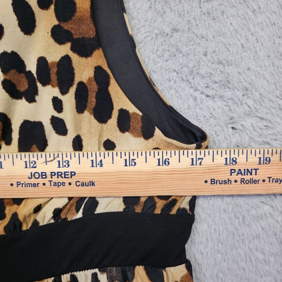 Zealous Dress Womens L Maxi Babydoll Animal Print Mob Wife Leopard Baddie Y2K - Picture 11 of 16